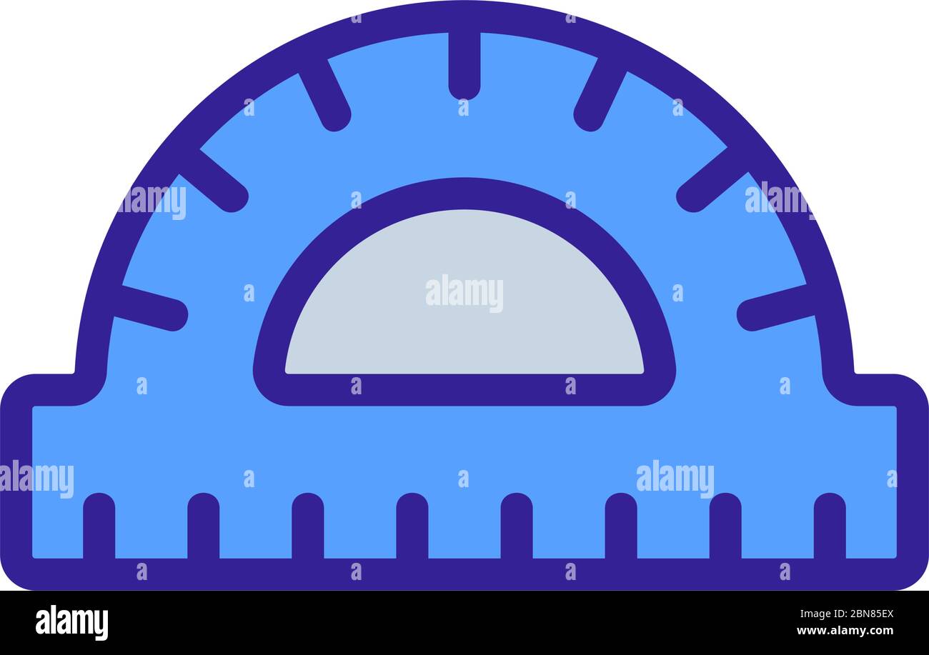 geometrical protractor icon vector outline illustration Stock Vector ...