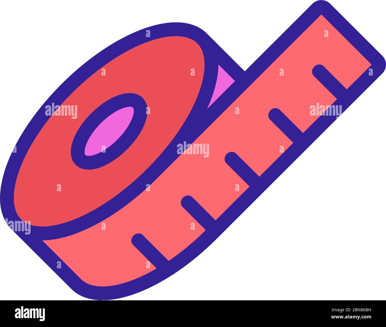 measuring tape roll icon vector outline illustration Stock Vector Image ...