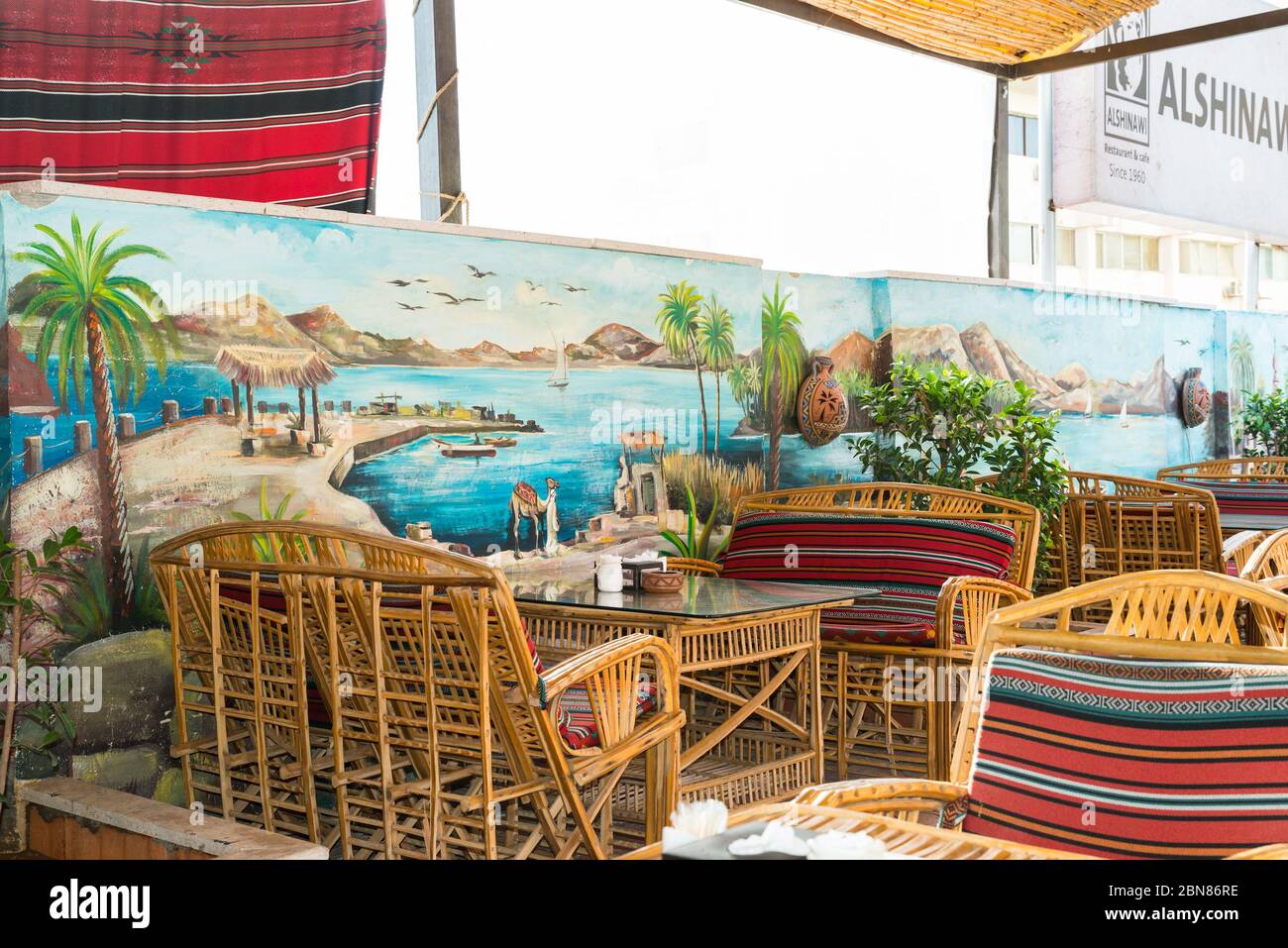 Restaurant in Aqaba, Jordan Stock Photo Alamy