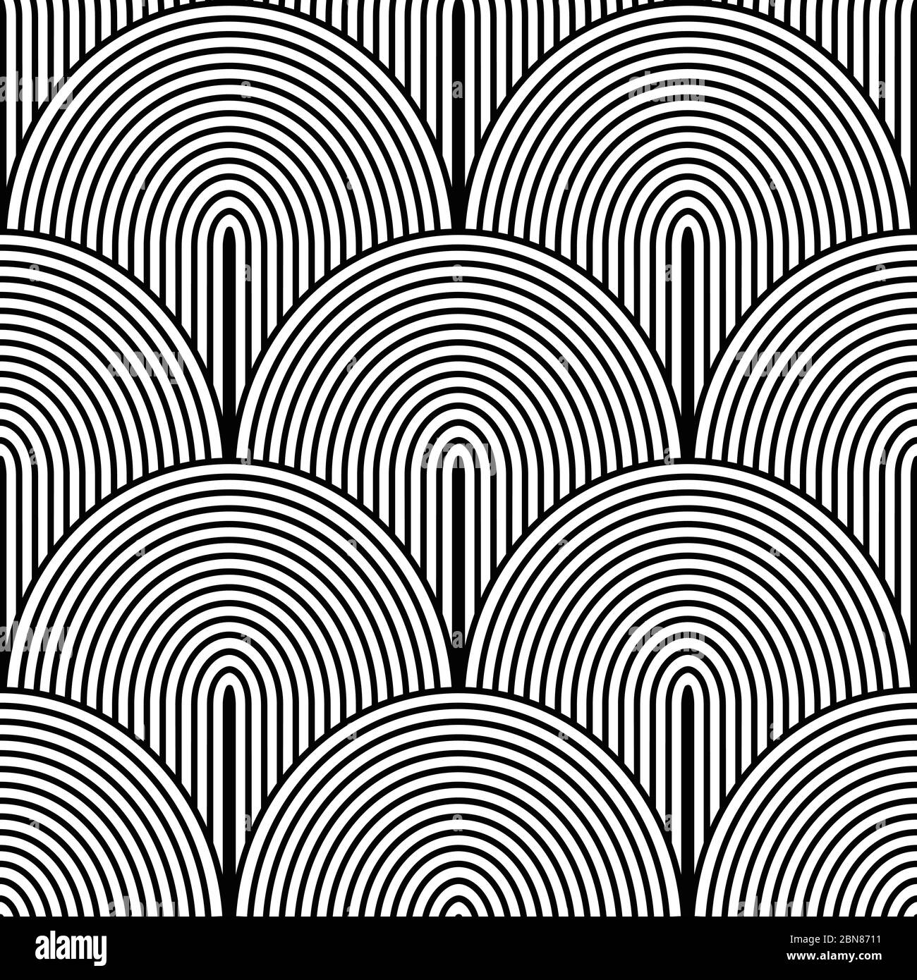 Art Deco Pattern. Vector black white background Stock Vector Image ...