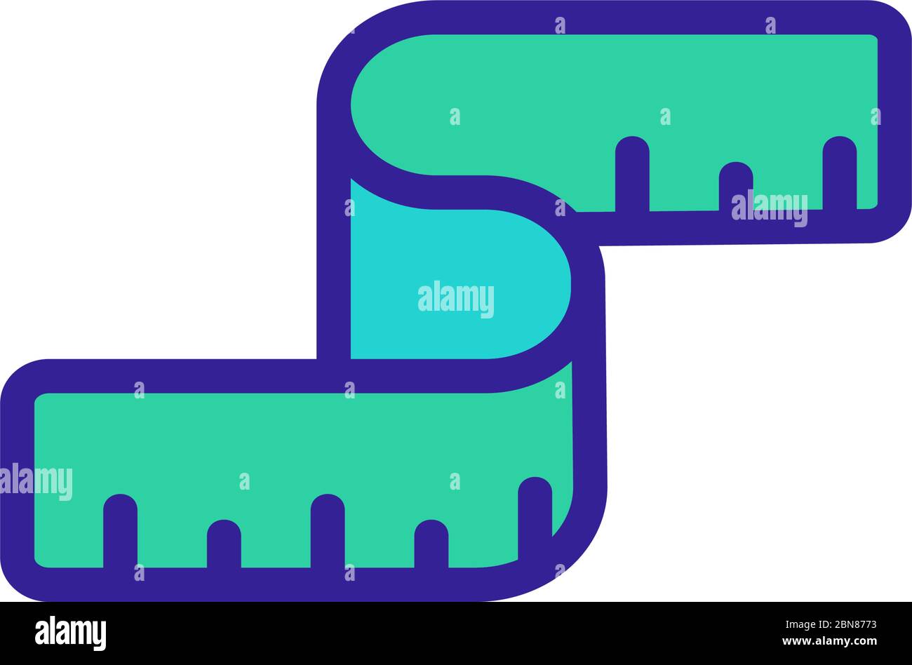 measuring tape icon vector outline illustration Stock Vector Image ...