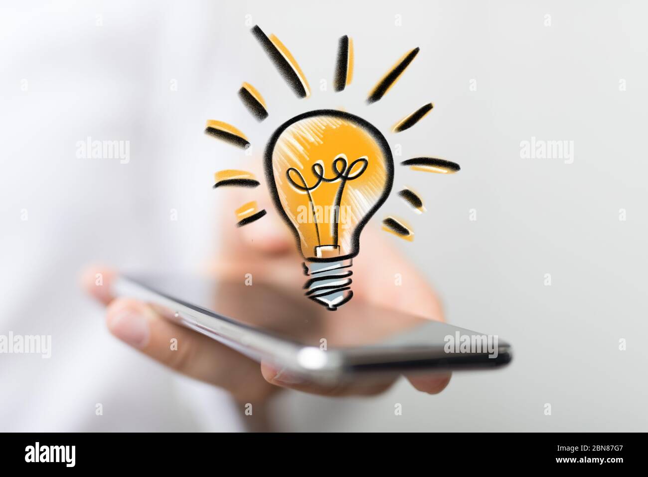 Solotion Pic A solution concept business idea lamp Stock Photo - Alamy