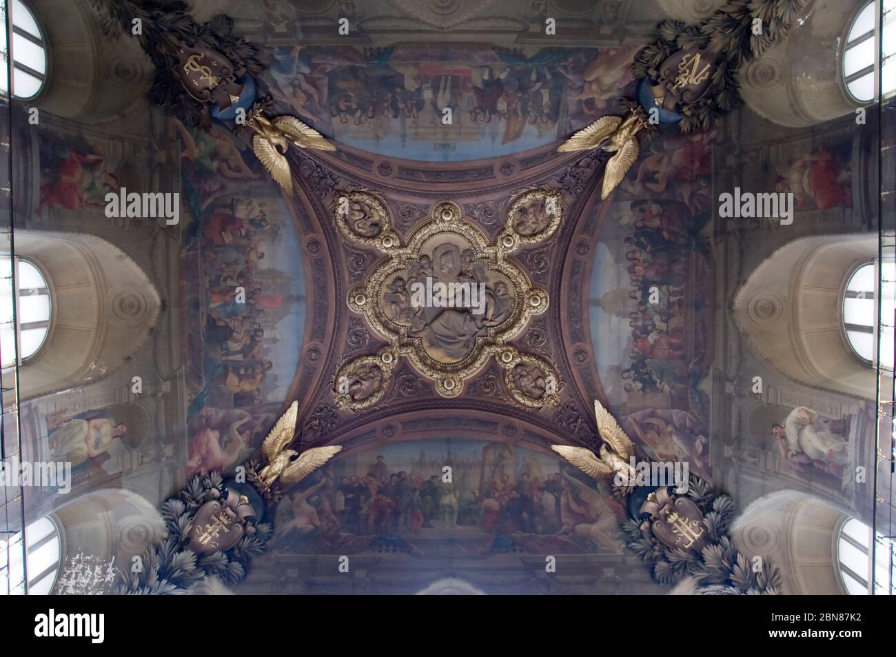 Baroque ceiling at the Louvre in Paris France Stock Photo Alamy