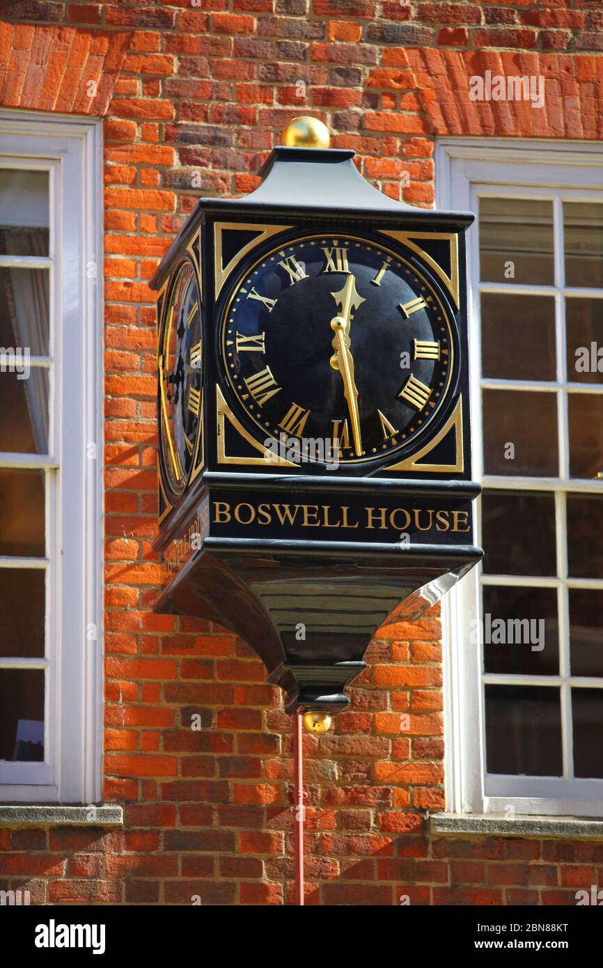 Boswell House Clock Stock Photo