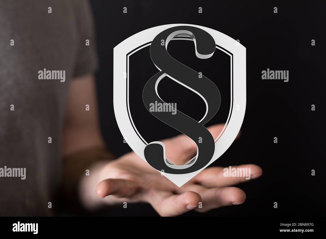 A law digital sign in hand Stock Photo - Alamy