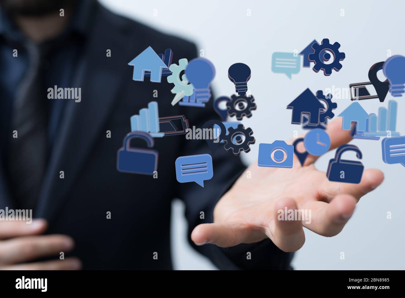 A code data concept in hand Stock Photo