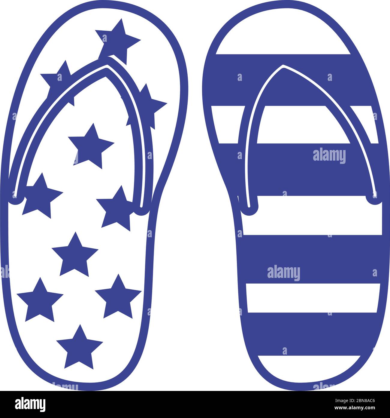 sandals with usa flag line style Stock Vector Image & Art - Alamy