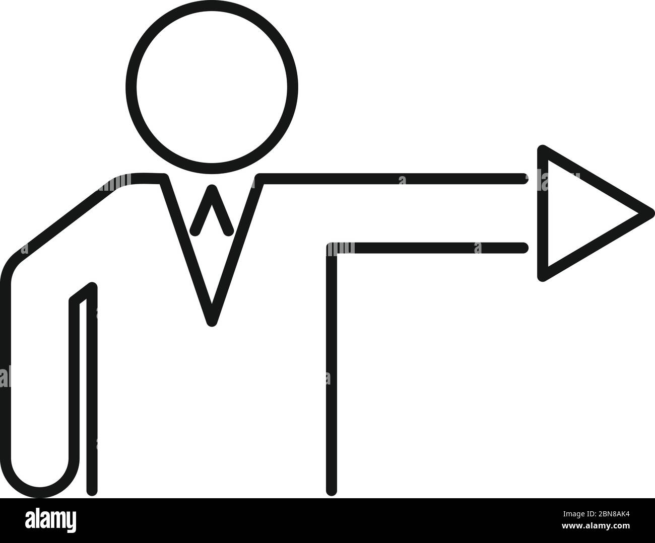 Business corporate direction icon. Outline business corporate direction ...