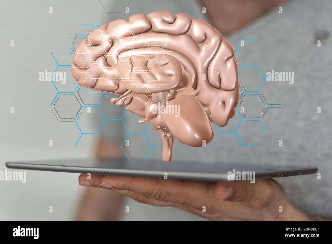 A brain digital idea mind concept Stock Photo