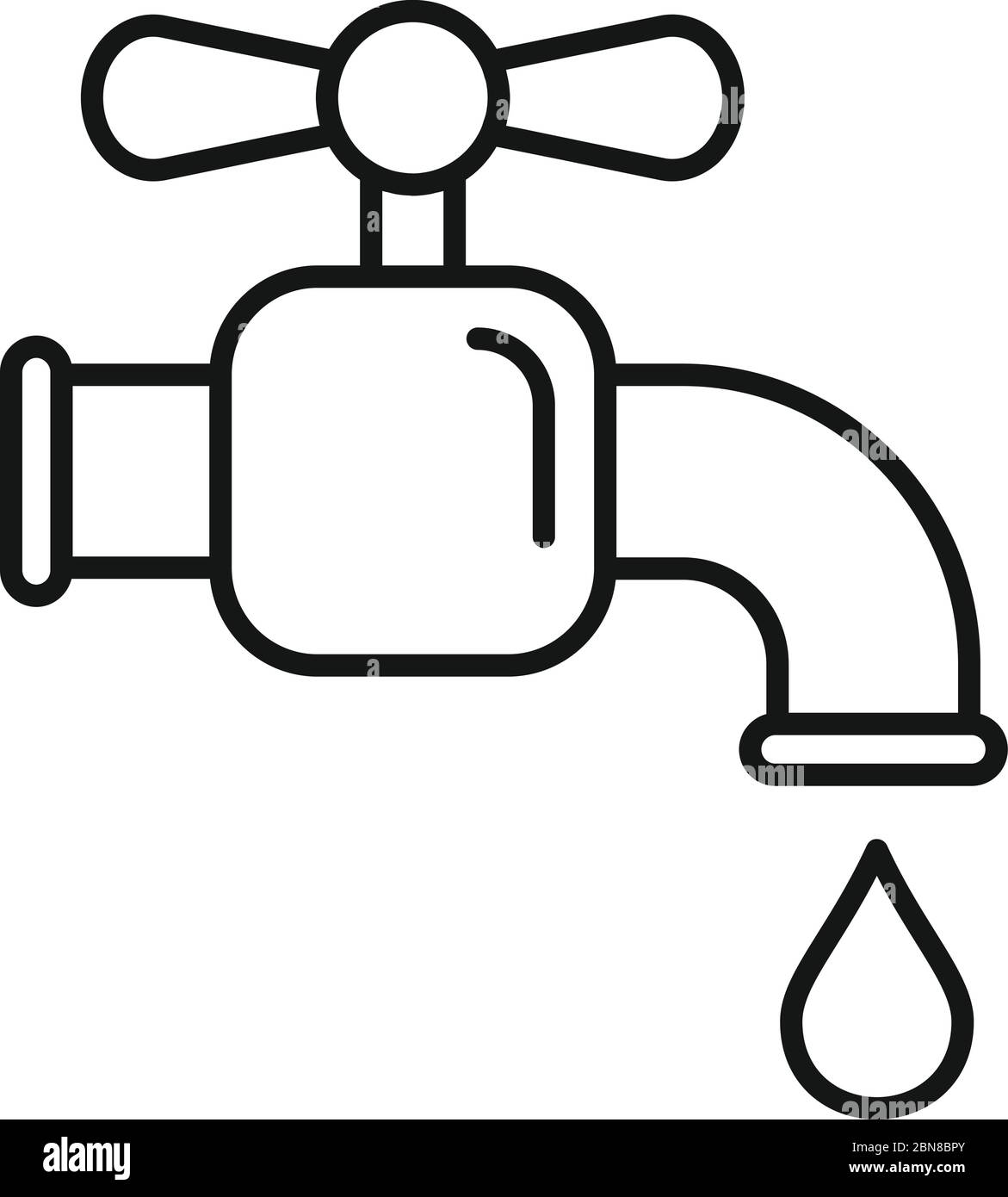 Water tap icon. Outline water tap vector icon for web design isolated on  white background Stock Vector Image & Art - Alamy