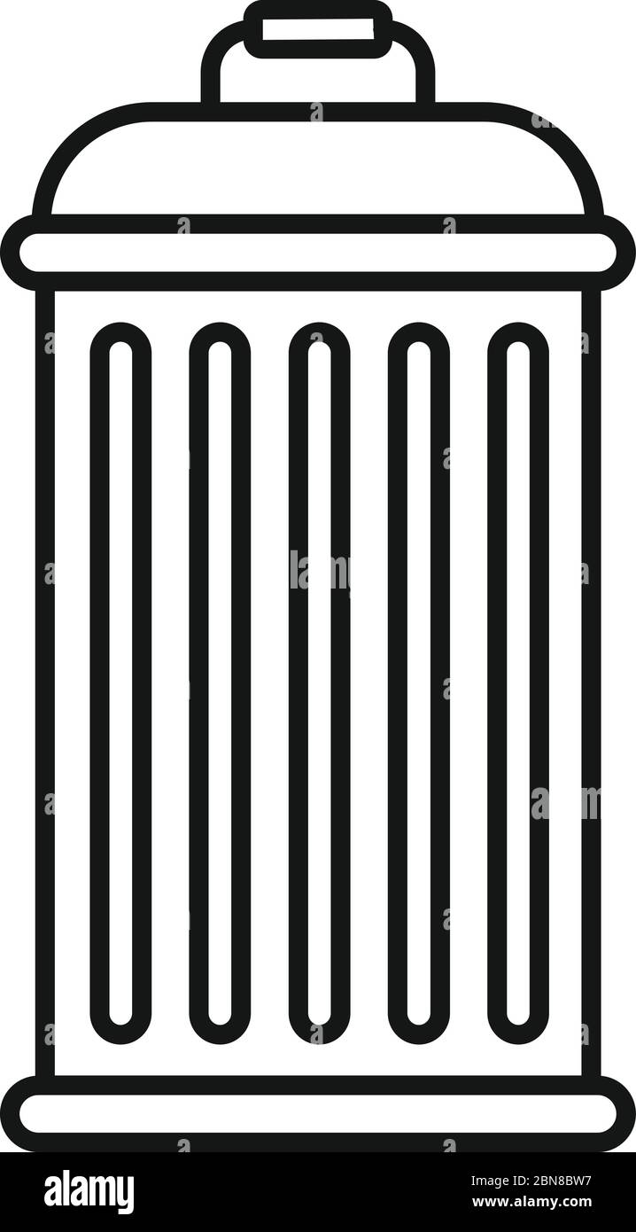 Recycle bin icon. Outline recycle bin vector icon for web design