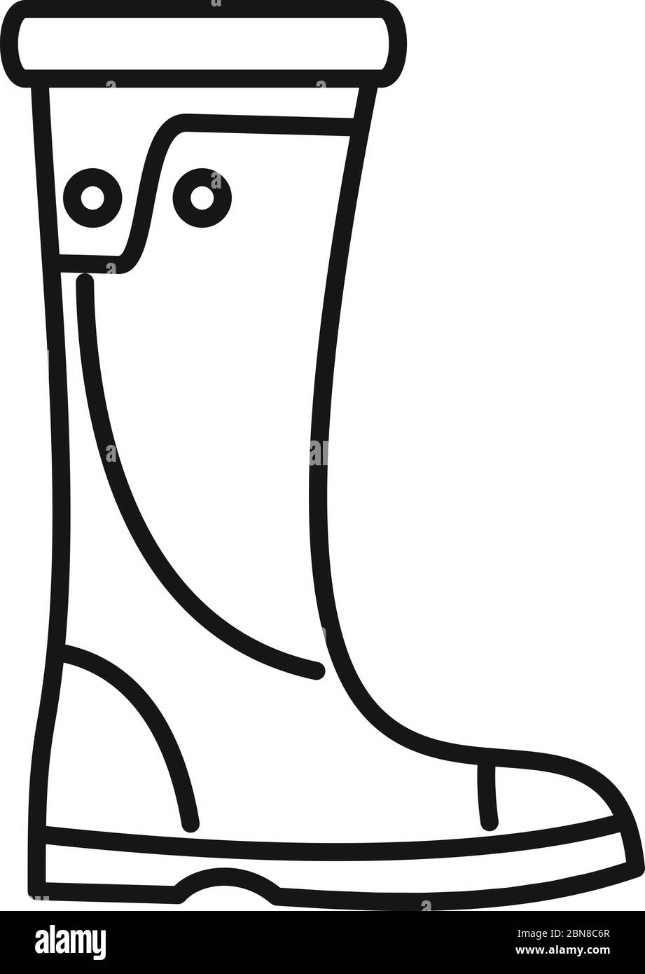 Rubber boots icon. Outline rubber boots vector icon for web design
