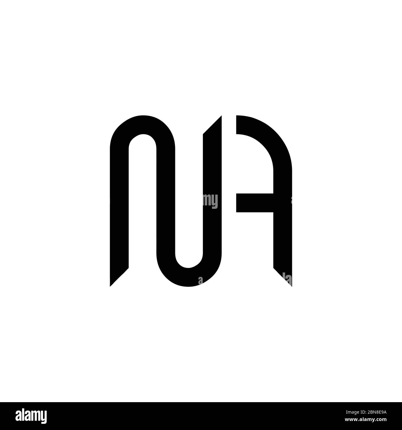 Initial Letter NA Logo Design Vector Template. Creative Abstract NA Letter Logo Design Stock Vector