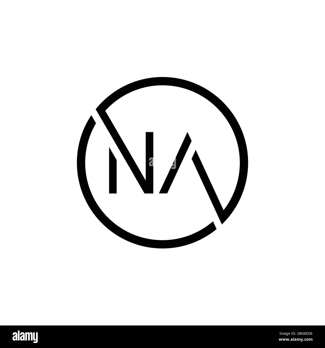 Initial Letter NA Logo Design Vector Template. Creative Abstract ...
