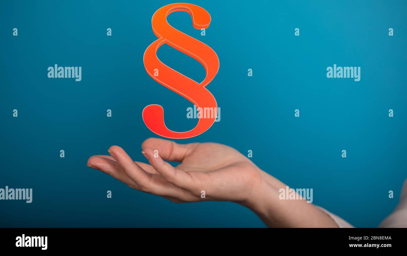 A law digital sign in hand Stock Photo - Alamy