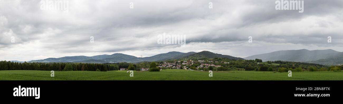 Dorf im Bayerischen Wald Stock Photo