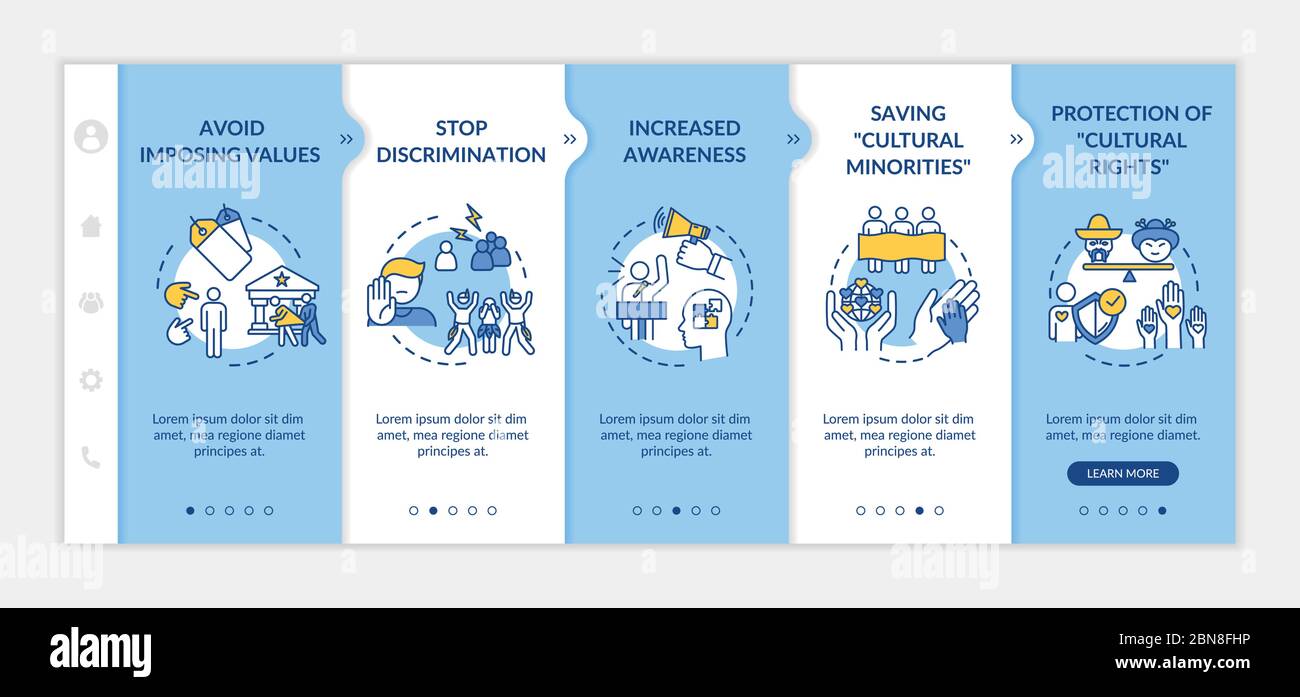 Stop discrimination onboarding vector template Stock Vector