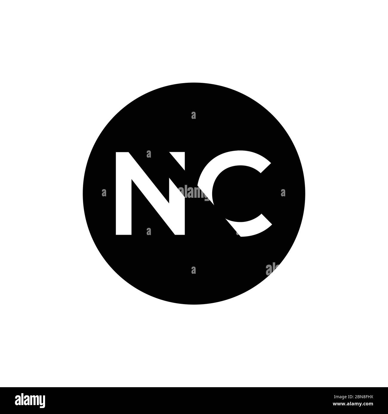 Initial Letter NC Logo Design Vector Template. Creative Abstract NC ...