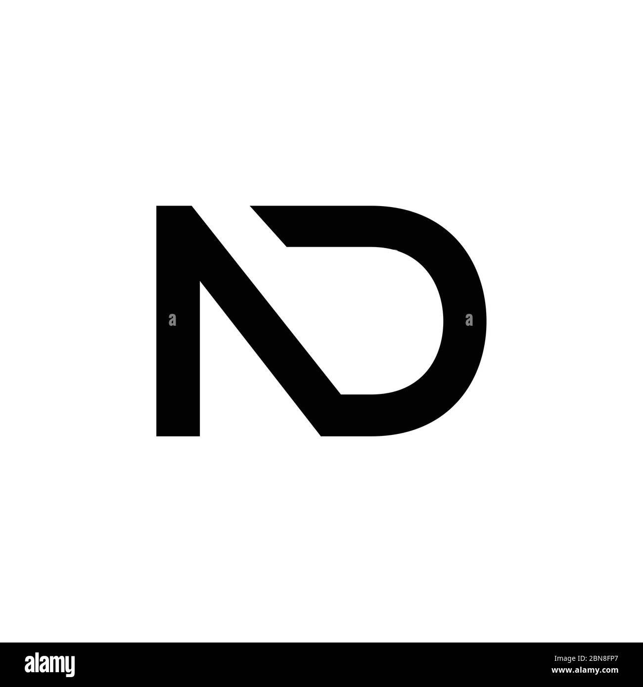 Initial Letter ND Logo Design Vector Template. Creative Abstract ND Letter Logo Design Stock Vector