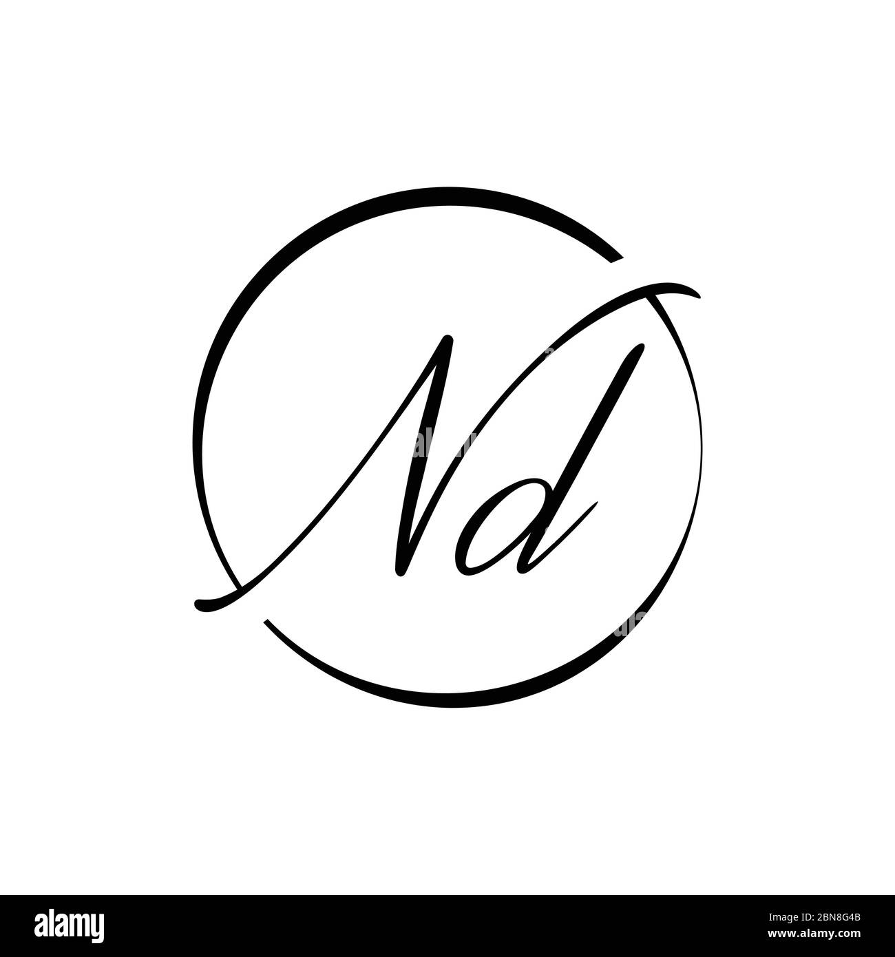 Initial Letter ND Logo Design Vector Template. Creative Abstract ND ...