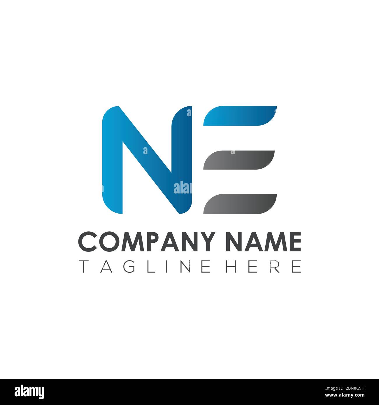 Initial letter ne logo design vector template creative abstract ne