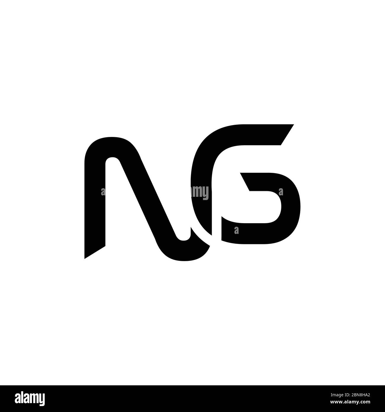 Premium Vector  Initial letter n g love logo vector design template