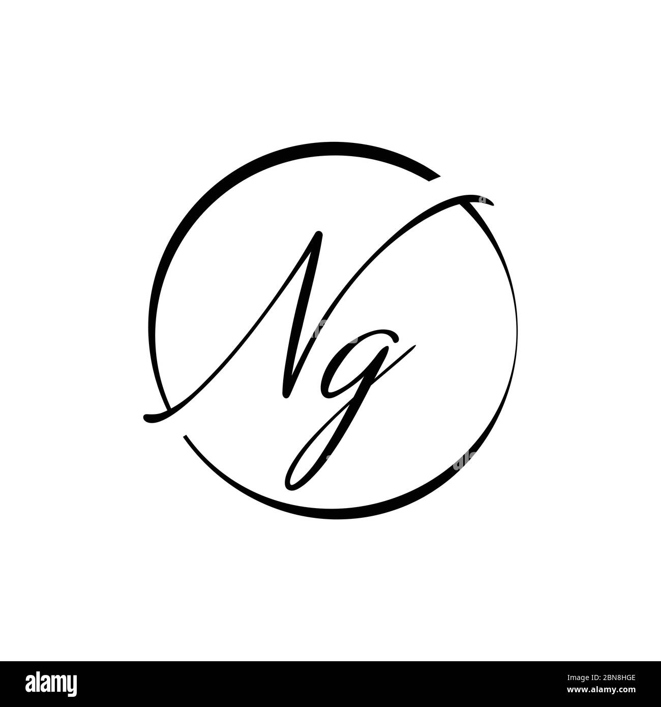 Premium Vector  Initial letter n g love logo vector design template