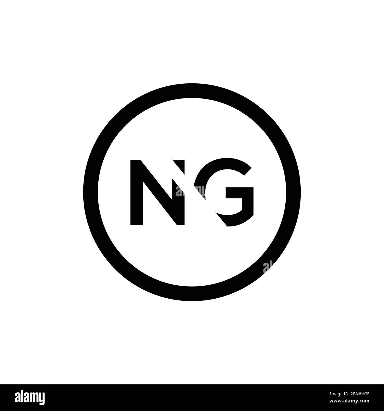 Initial letter ng logo design vector template creative abstract ng