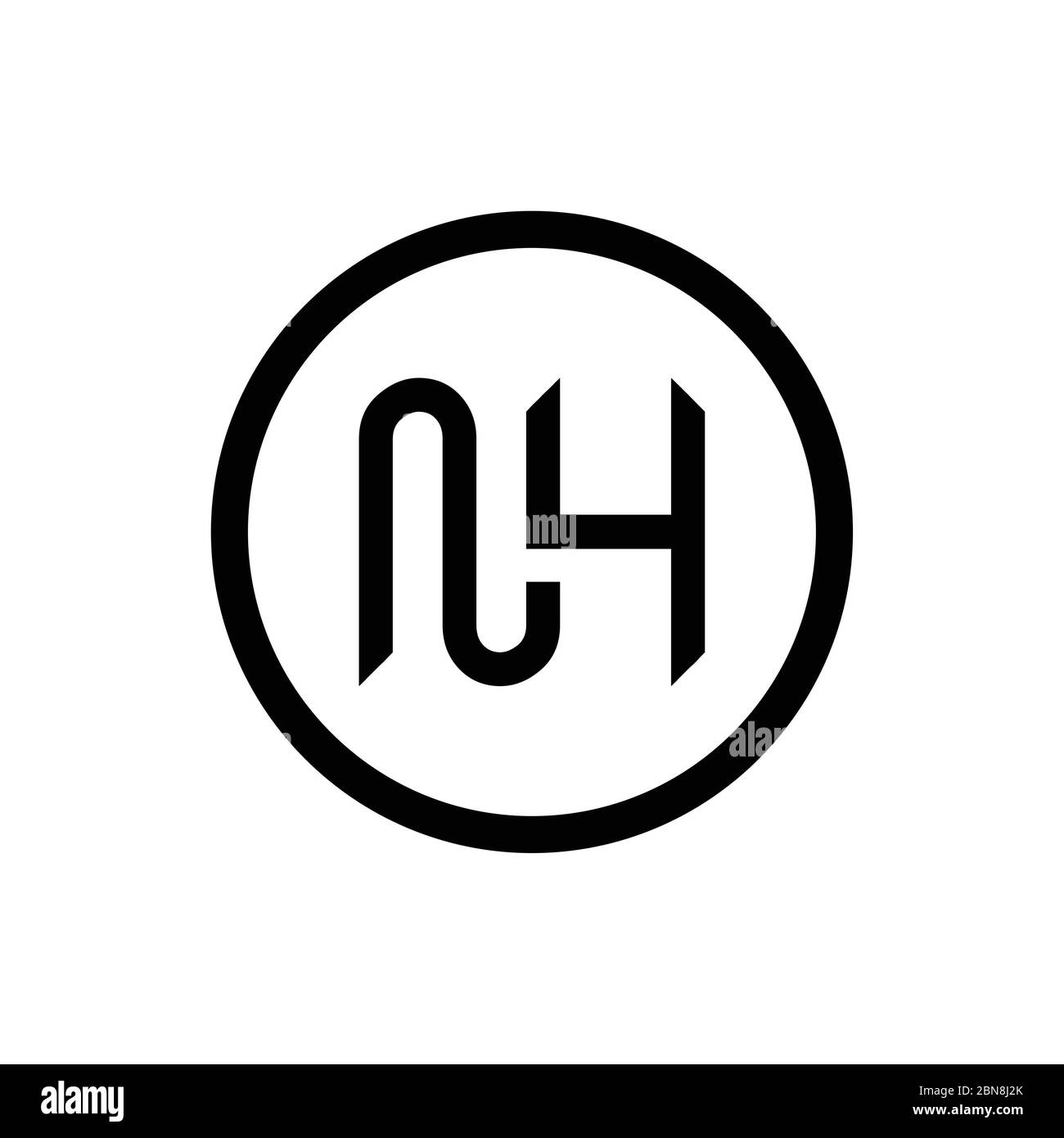 Initial Letter NH Logo Design Vector Template. Creative Abstract ...