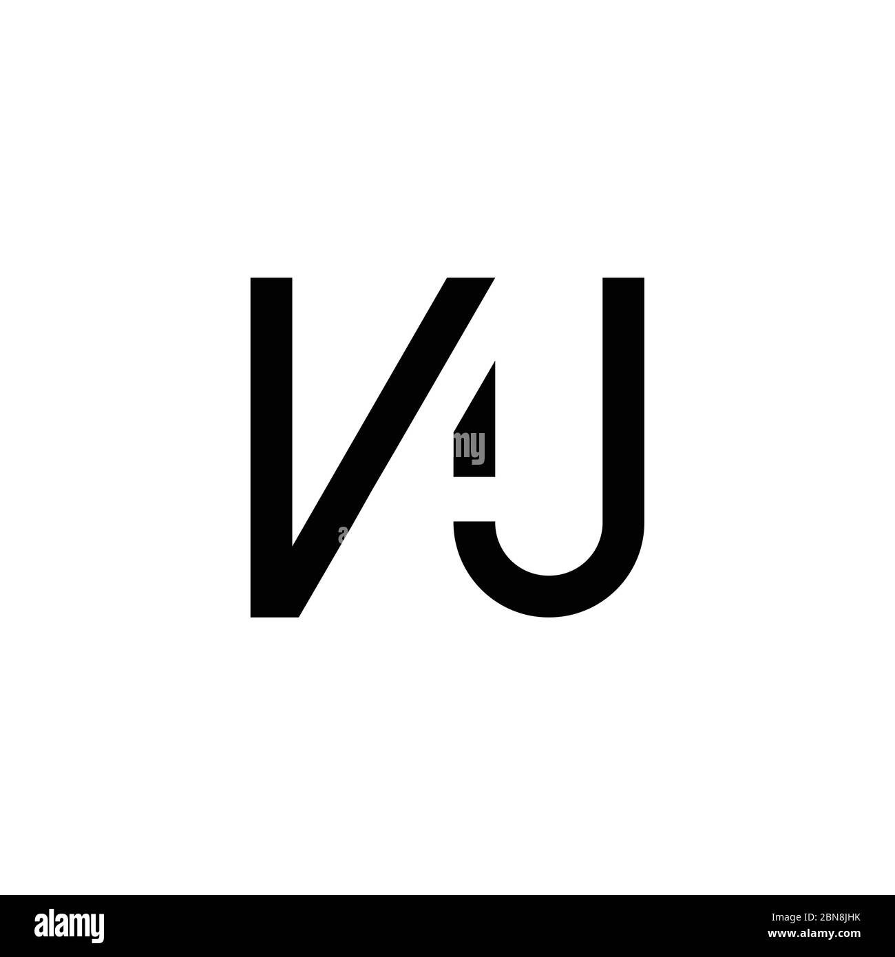 Initial Letter NJ Logo Design Vector Template. Creative Abstract NJ ...