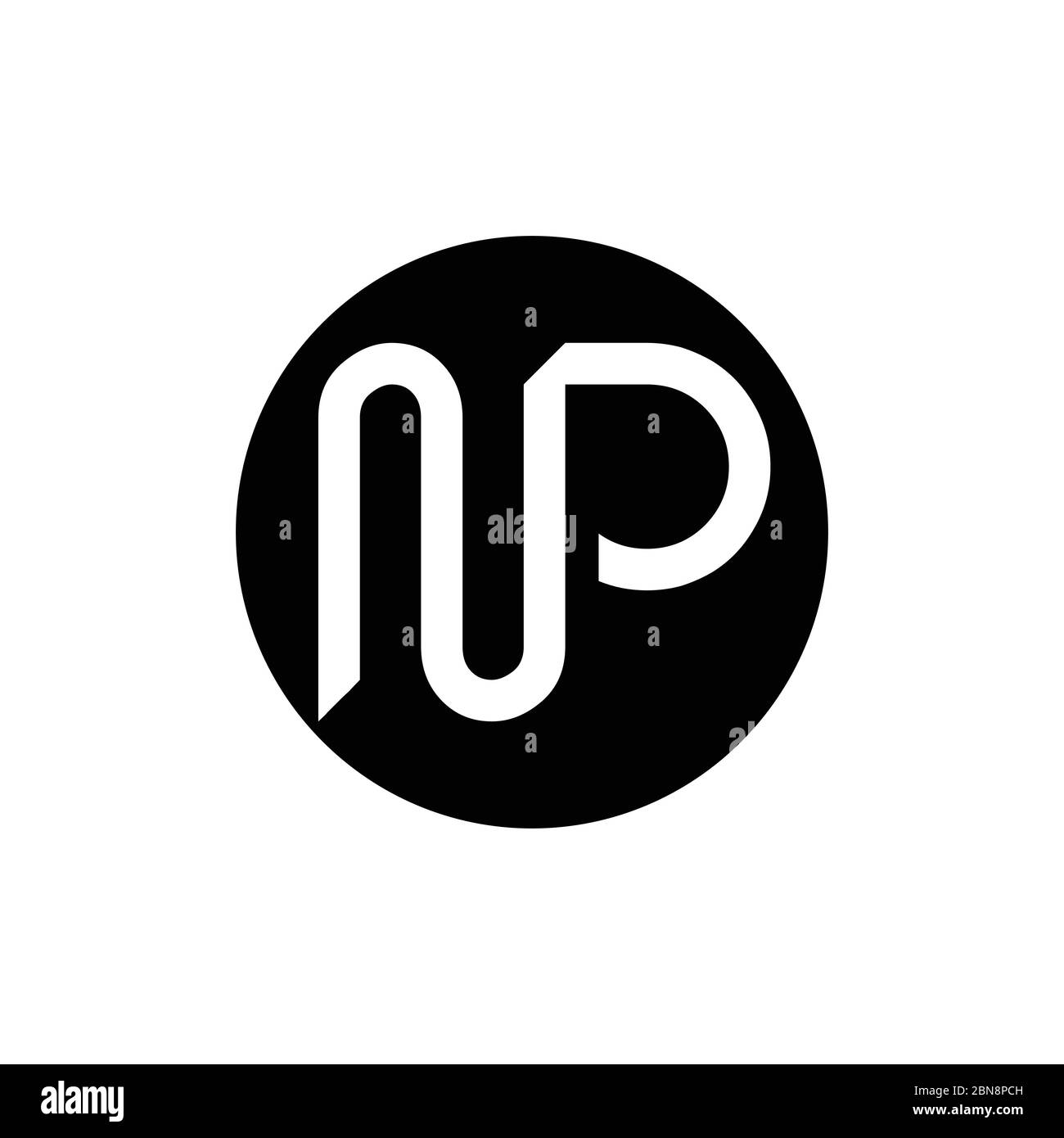 Initial Letter NP Logo Design Vector Template. Creative Abstract NP Letter Logo Design Stock Vector