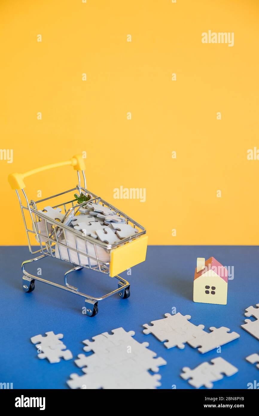 Shopping cart with rent, loan, mortgage, eco