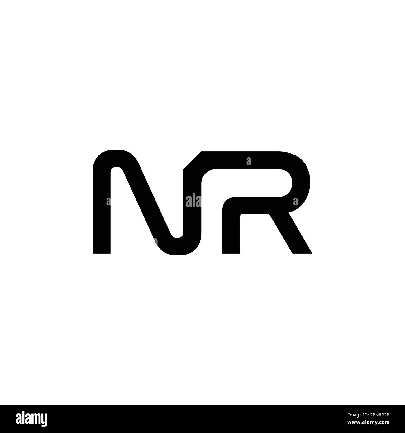 Initial Letter NR Logo Design Vector Template. Creative Abstract NR