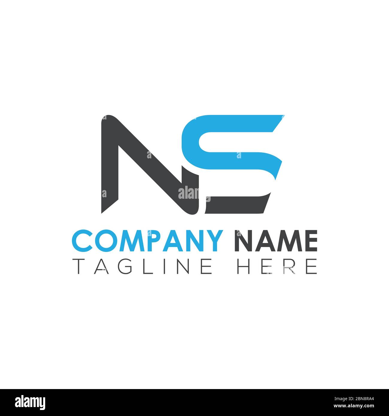 Initial Letter NS Logo Design Vector Template. Creative Abstract NS Letter Logo Design Stock Vector