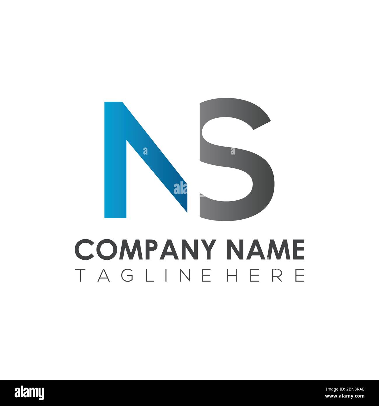 Initial Letter NS Logo Design Vector Template. Creative Abstract NS Letter Logo Design Stock