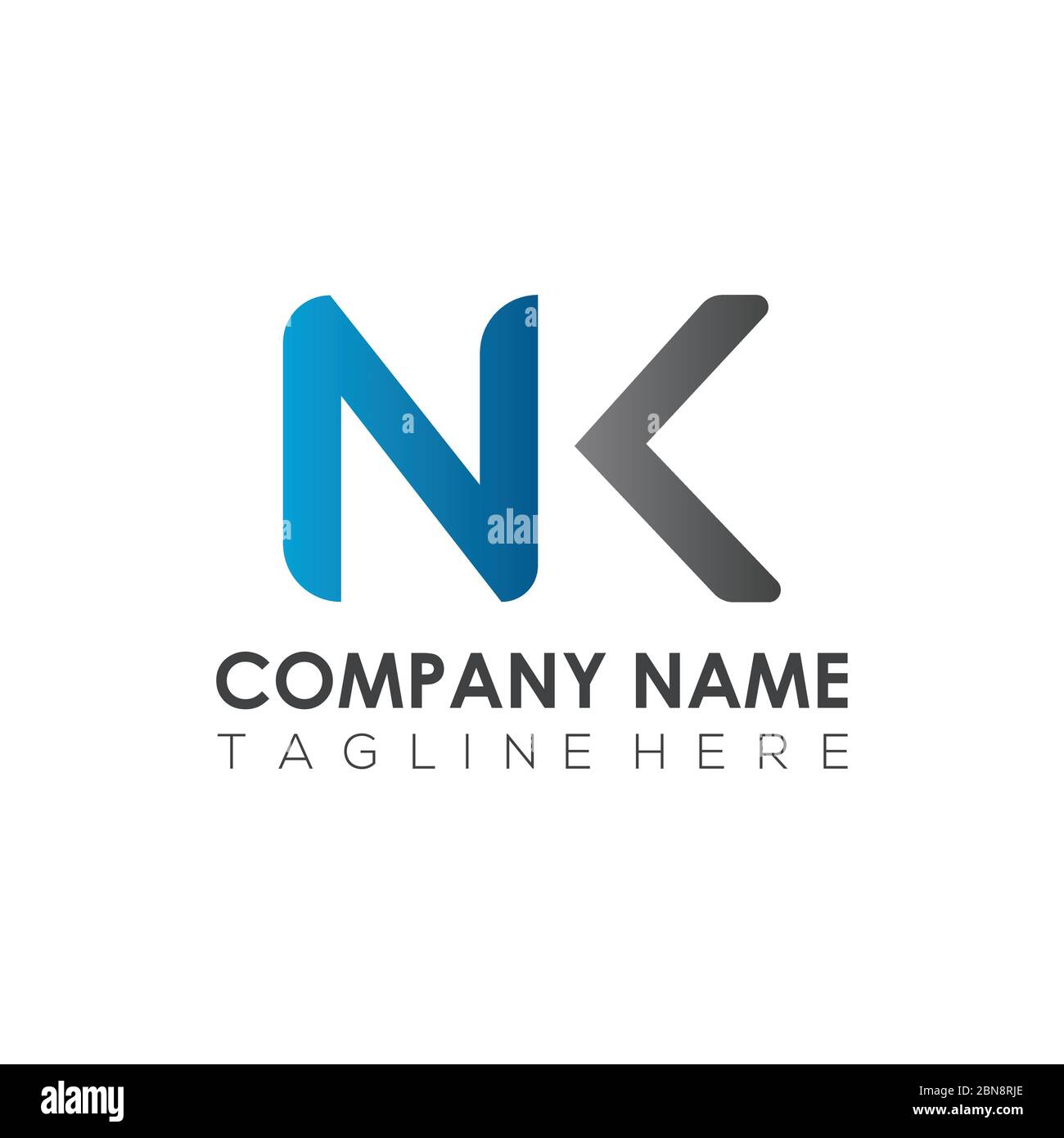 Nk letter logo Banque d'images noir et blanc - Page 2 - Alamy