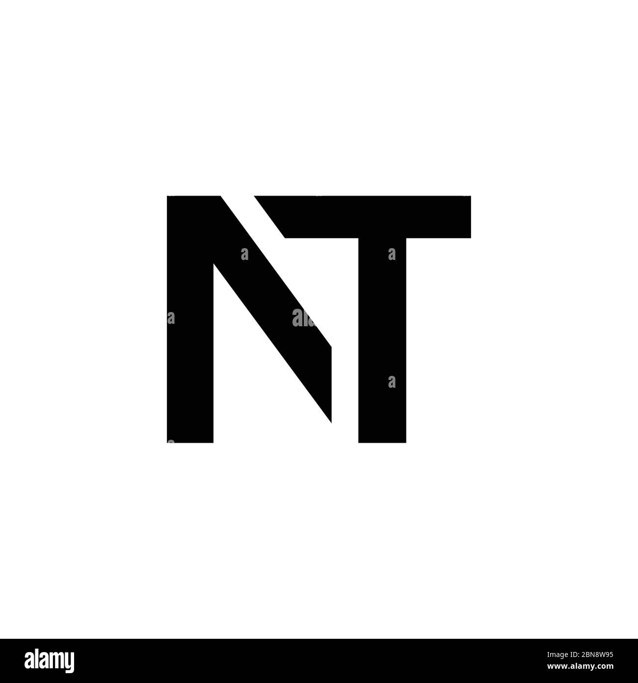 Initial Letter NT, AT Logo Design Vector Template. Creative Abstract NT, AT Letter Logo Design Stock Vector