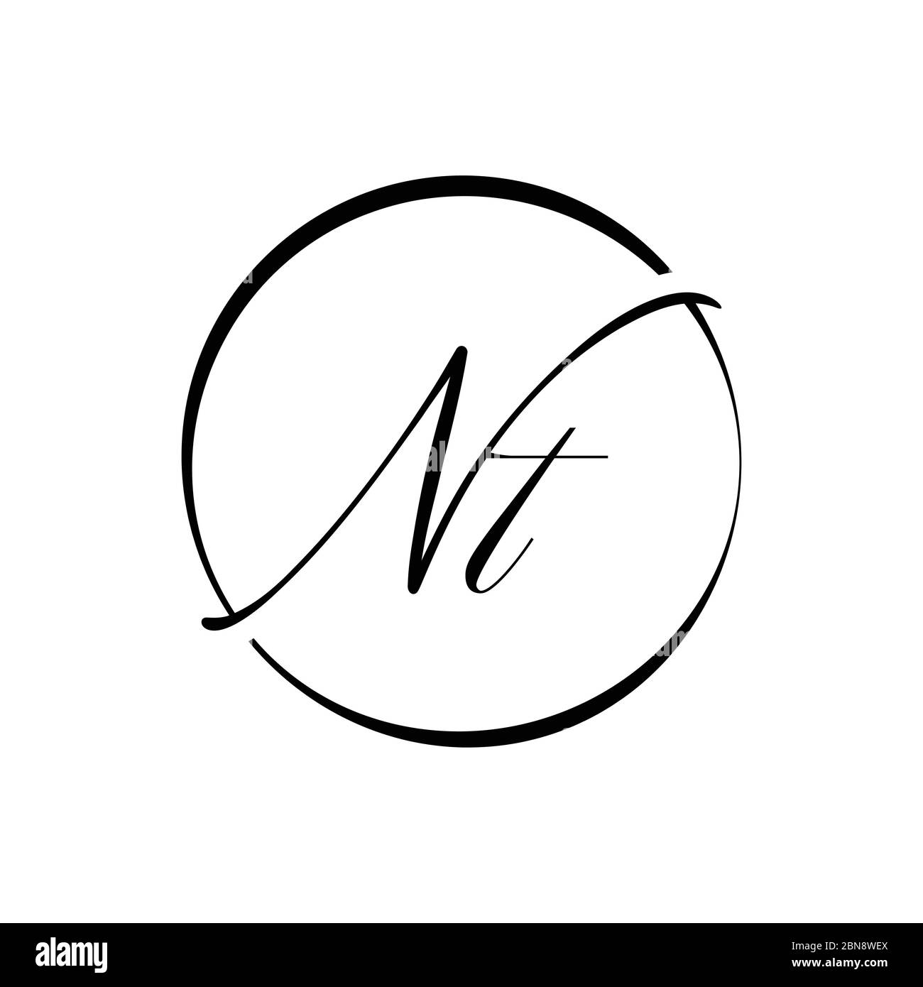 Initial Letter NT Logo Design Vector Template. Creative Abstract ...
