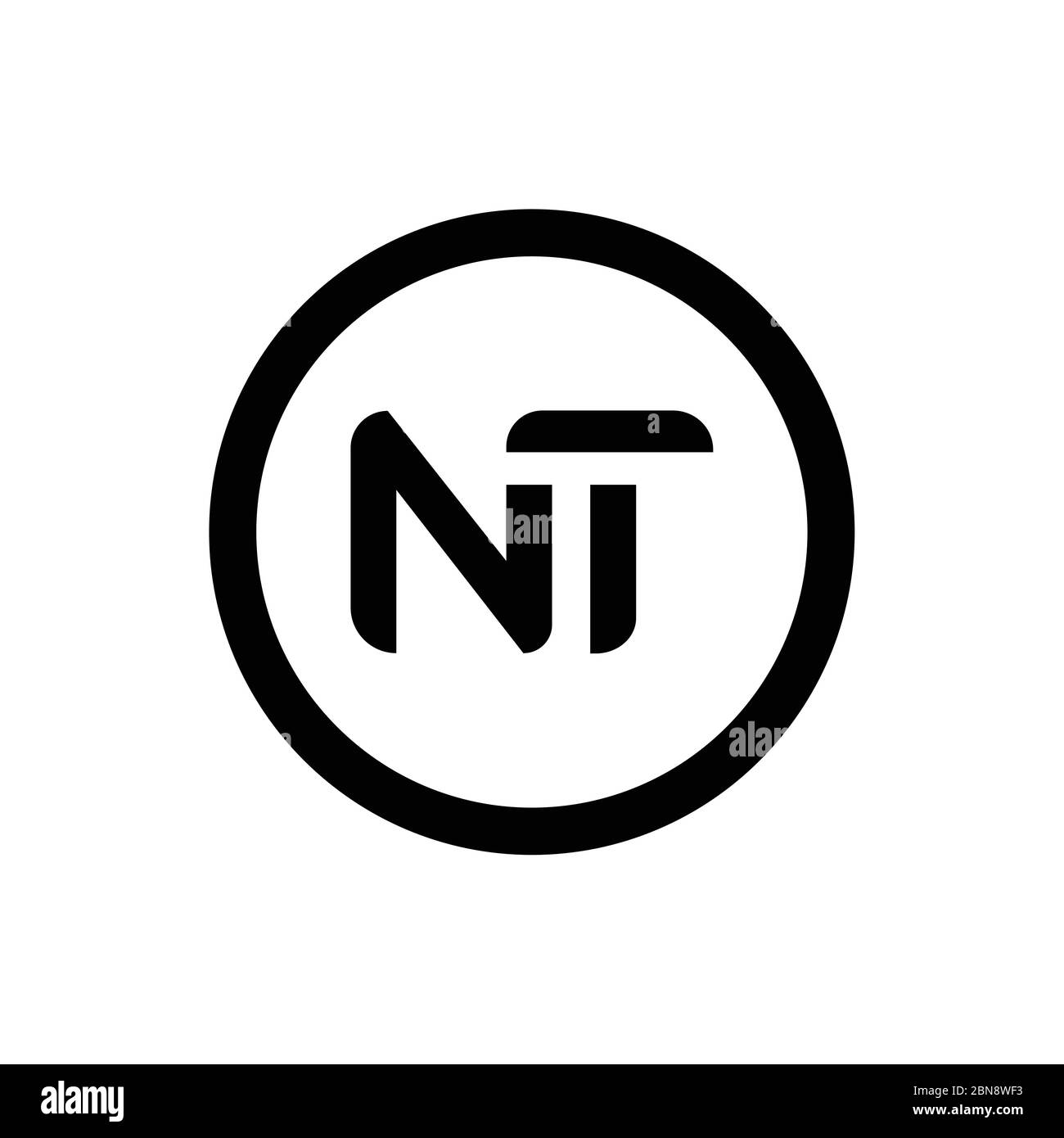 Initial Letter NT Logo Design Vector Template. Creative Abstract NT Letter Logo Design Stock Vector