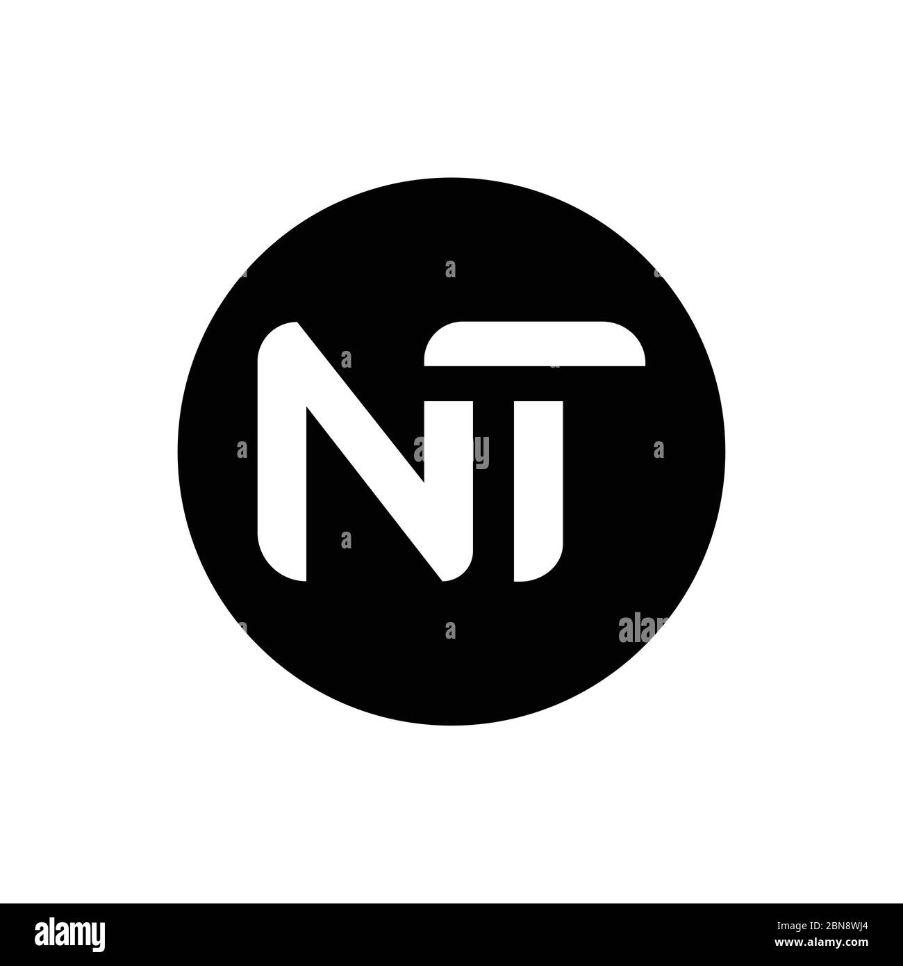 Initial Letter NT Logo Design Vector Template. Creative Abstract NT Letter Logo Design Stock Vector