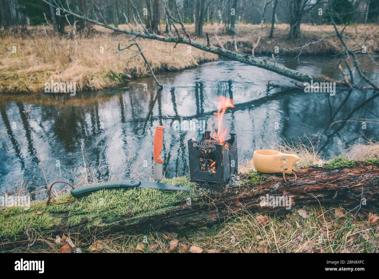Cook food on an open fire Stock Photo Alamy
