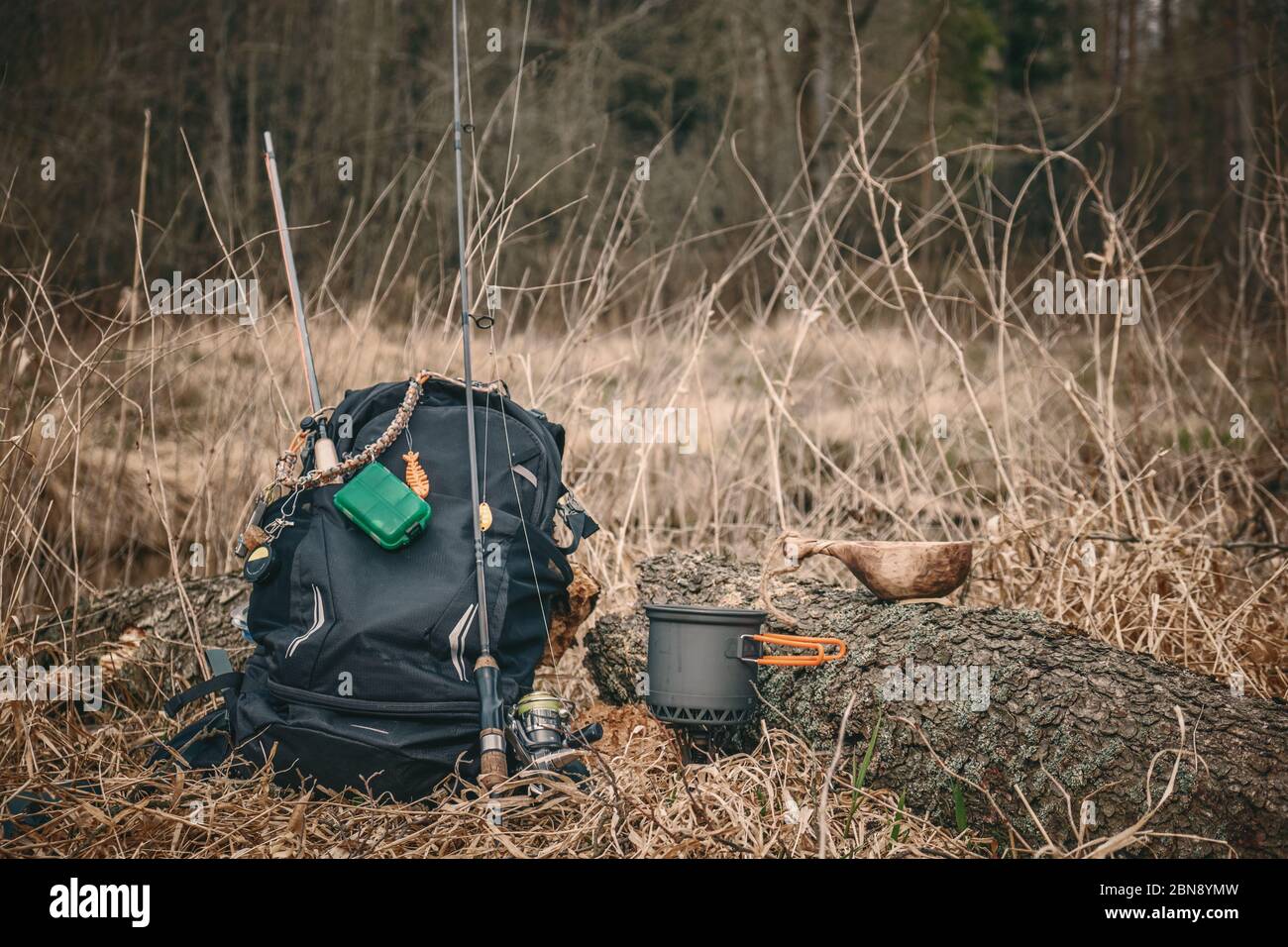Cooking on a backpacking gas stove hi-res stock photography and images ...