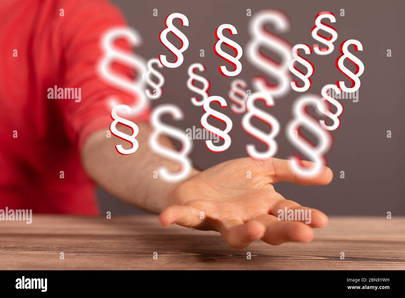A law digital sign in hand Stock Photo - Alamy