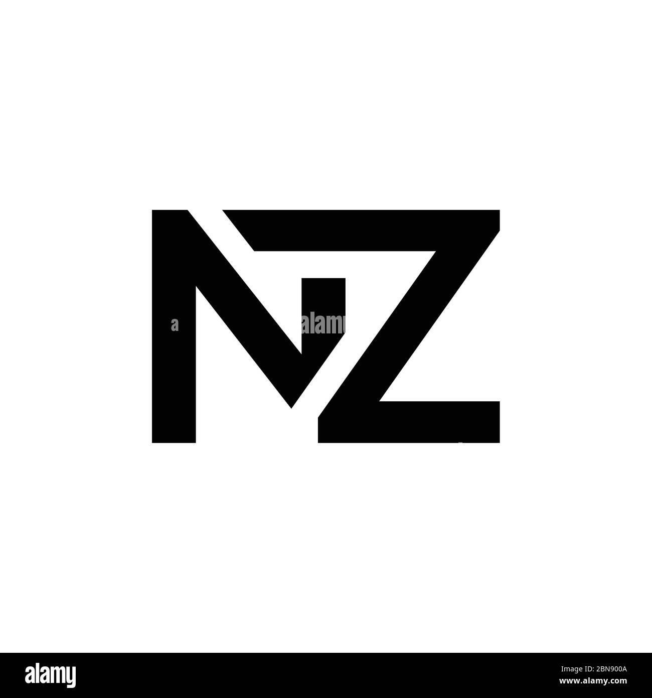 Initial Letter NZ Logo Design Vector Template. Creative Abstract NZ