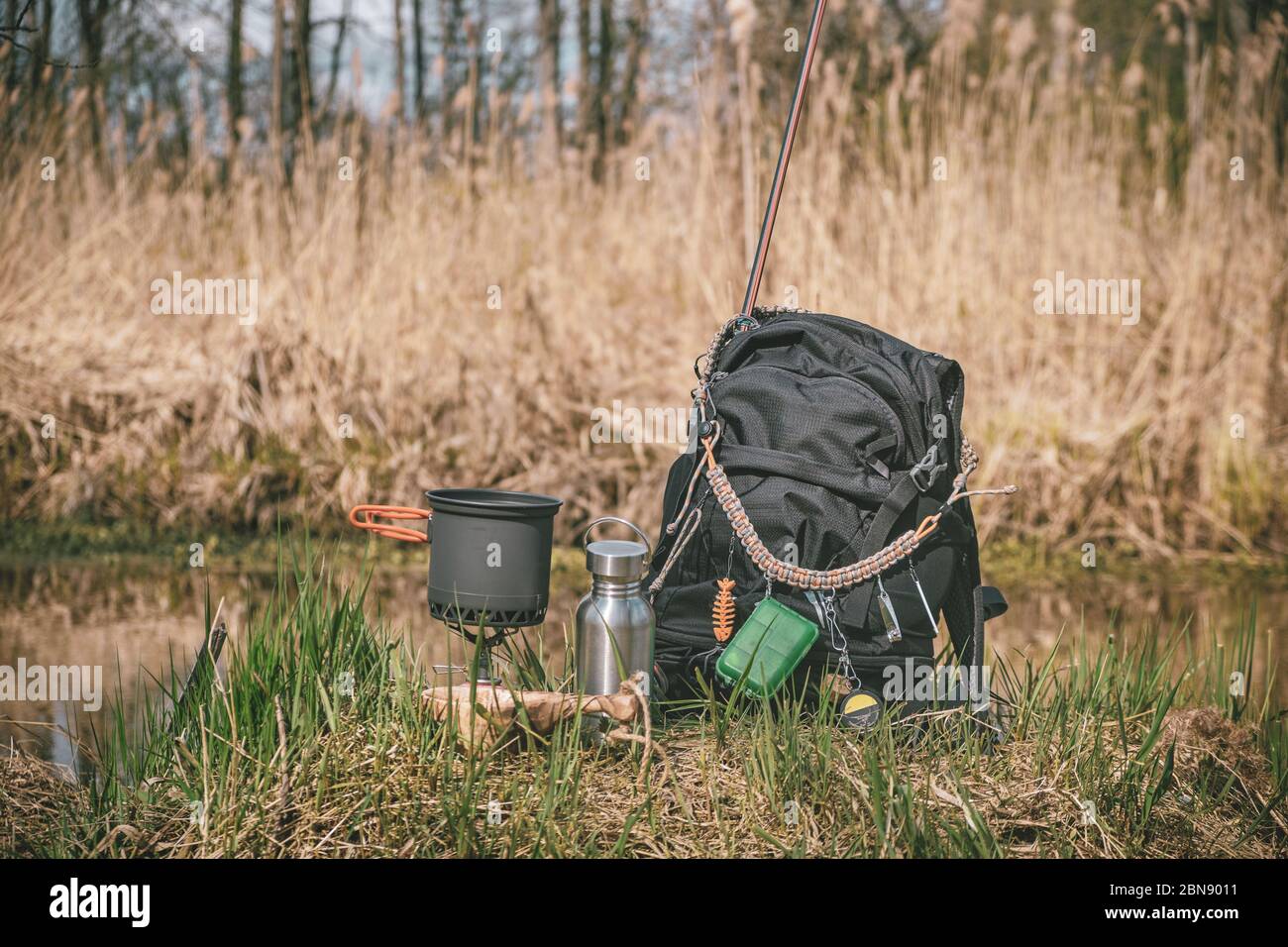 Cooking on a backpacking gas stove hi-res stock photography and images ...