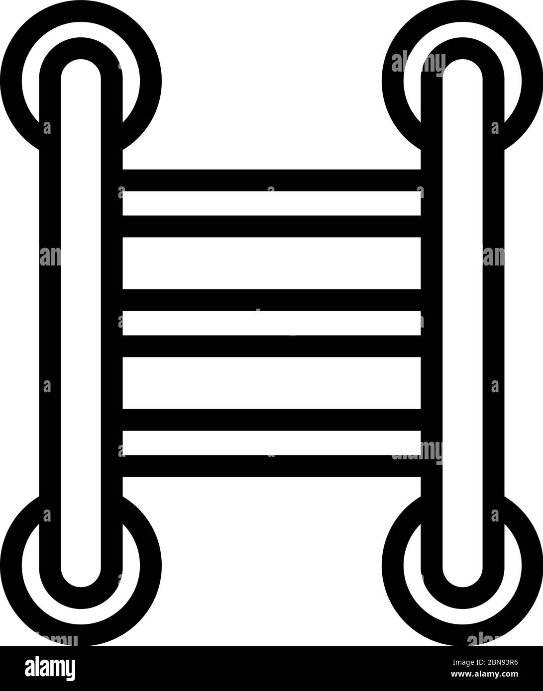 ladder heated towel rail icon vector outline illustration Stock Vector ...