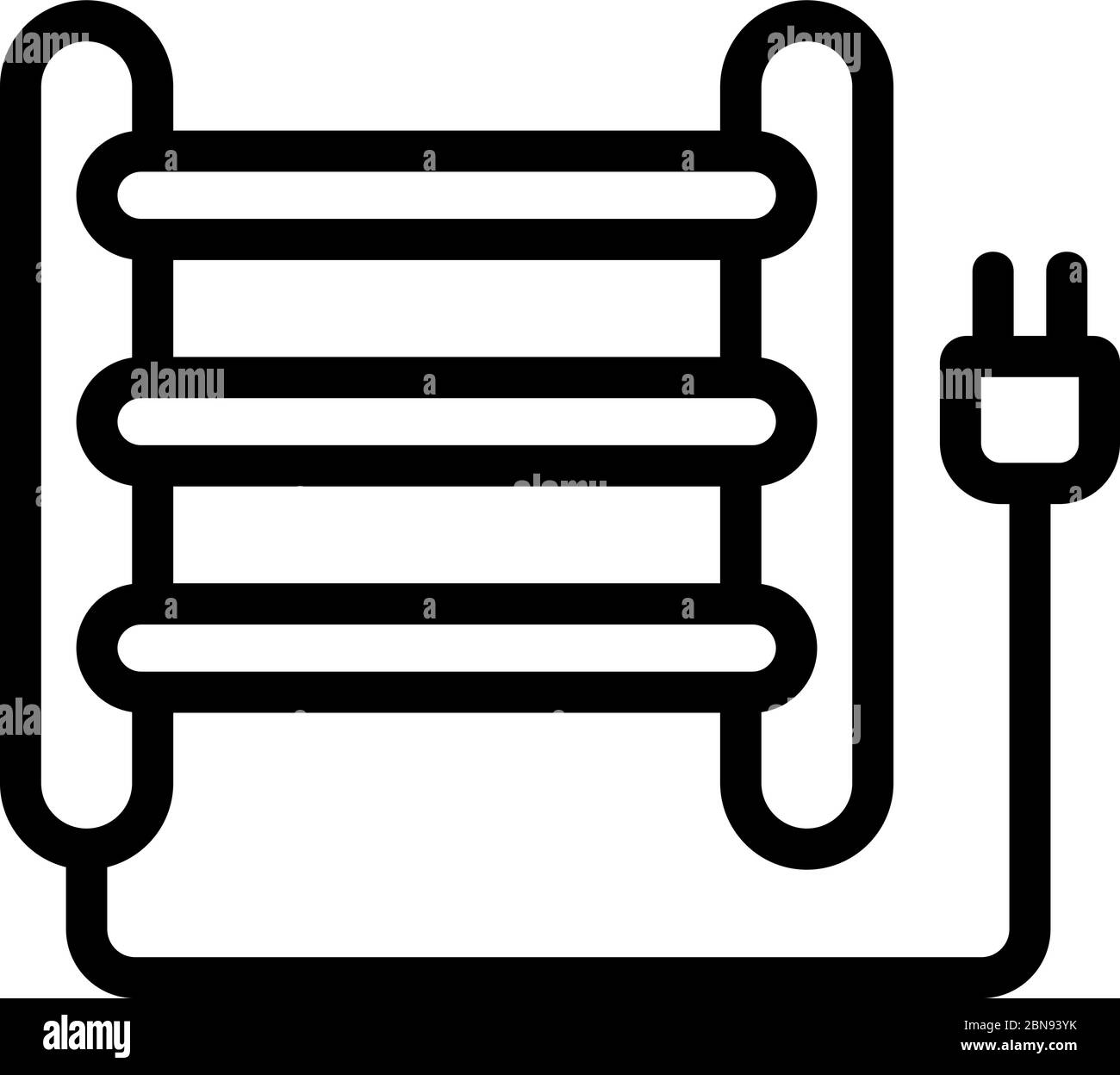 electric heated towel rail icon vector outline illustration Stock ...