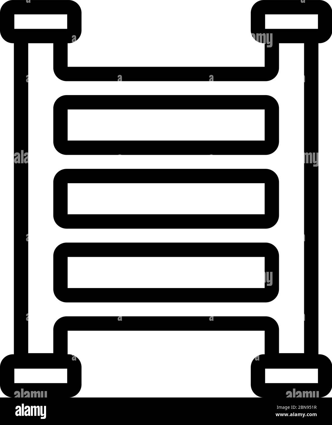 heated towel rail icon vector outline illustration Stock Vector Image ...