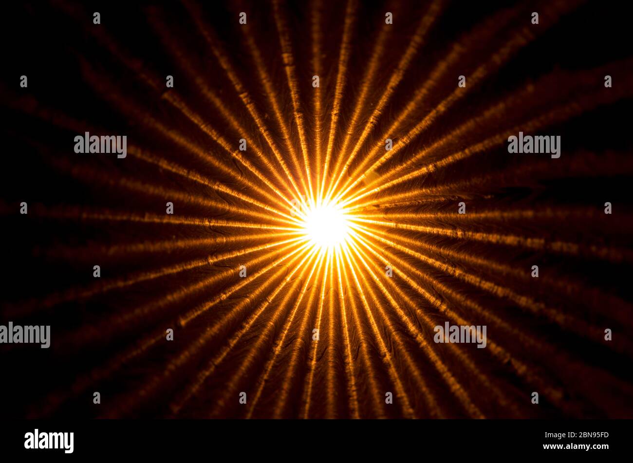 Light at the end of a dark tunnel Stock Photo