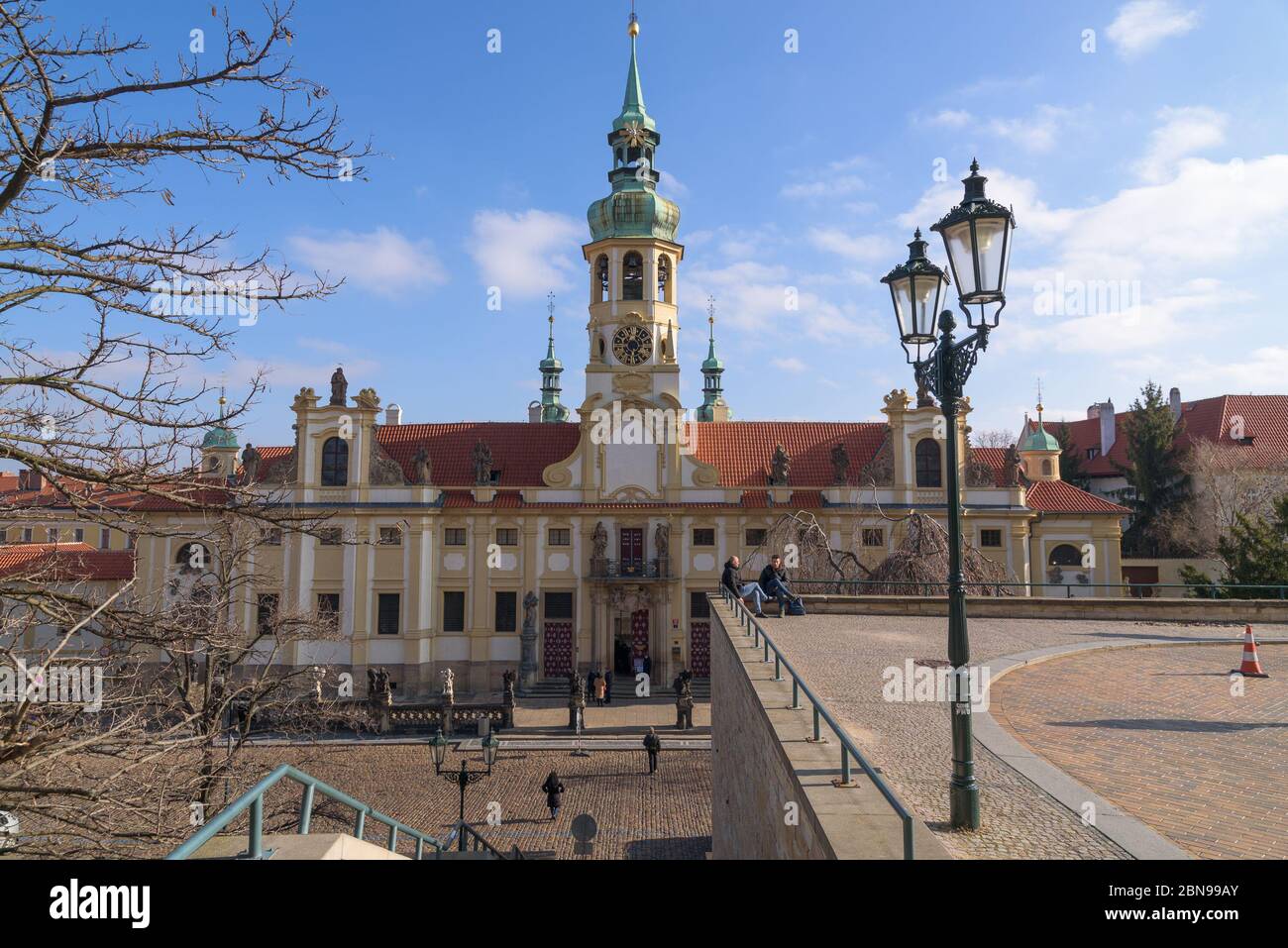 Facade of Loreto pilgrimage destination in Prague Stock Photo
